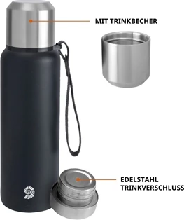 Termosas Origin Outdoors Vacuum PureSteel, 1.5L, juodas