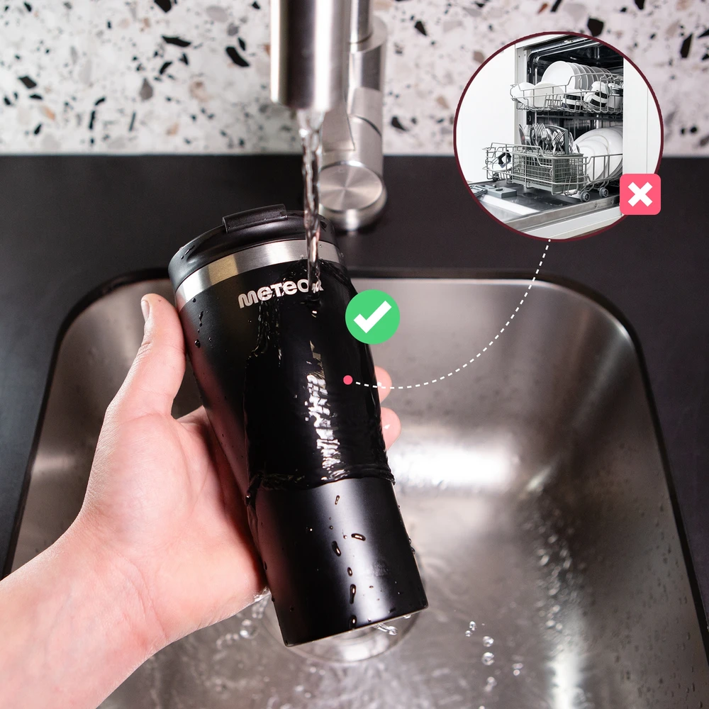 Termopuodelis Meteor 480 ml, juodas