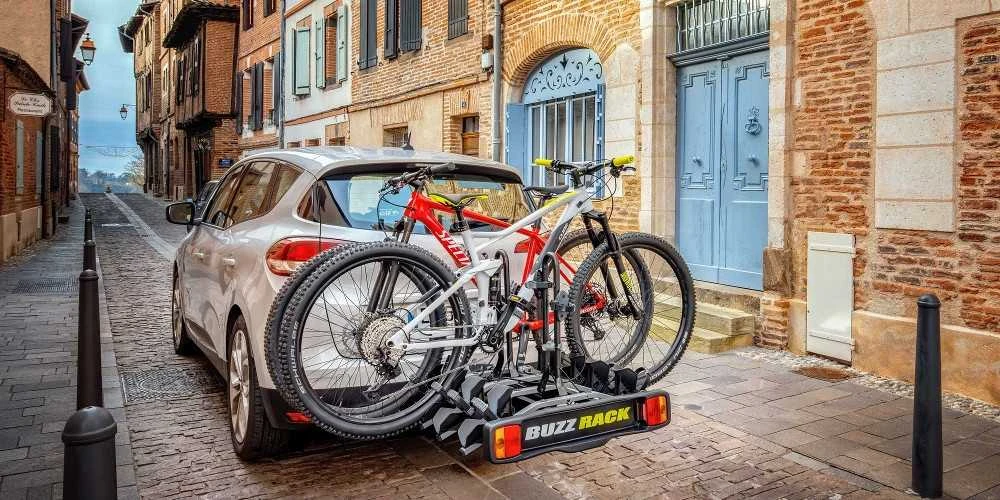 Keturių dviračių laikikis ant kablio BuzzRack BUZZRACER 4