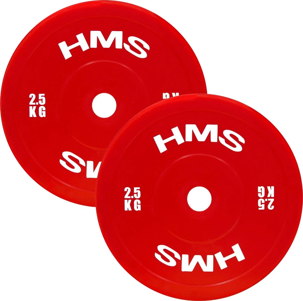 TPP olimpinių techninių svorių diskų rinkinys PE 2 x 1,5–5kg (18 kg) HMS