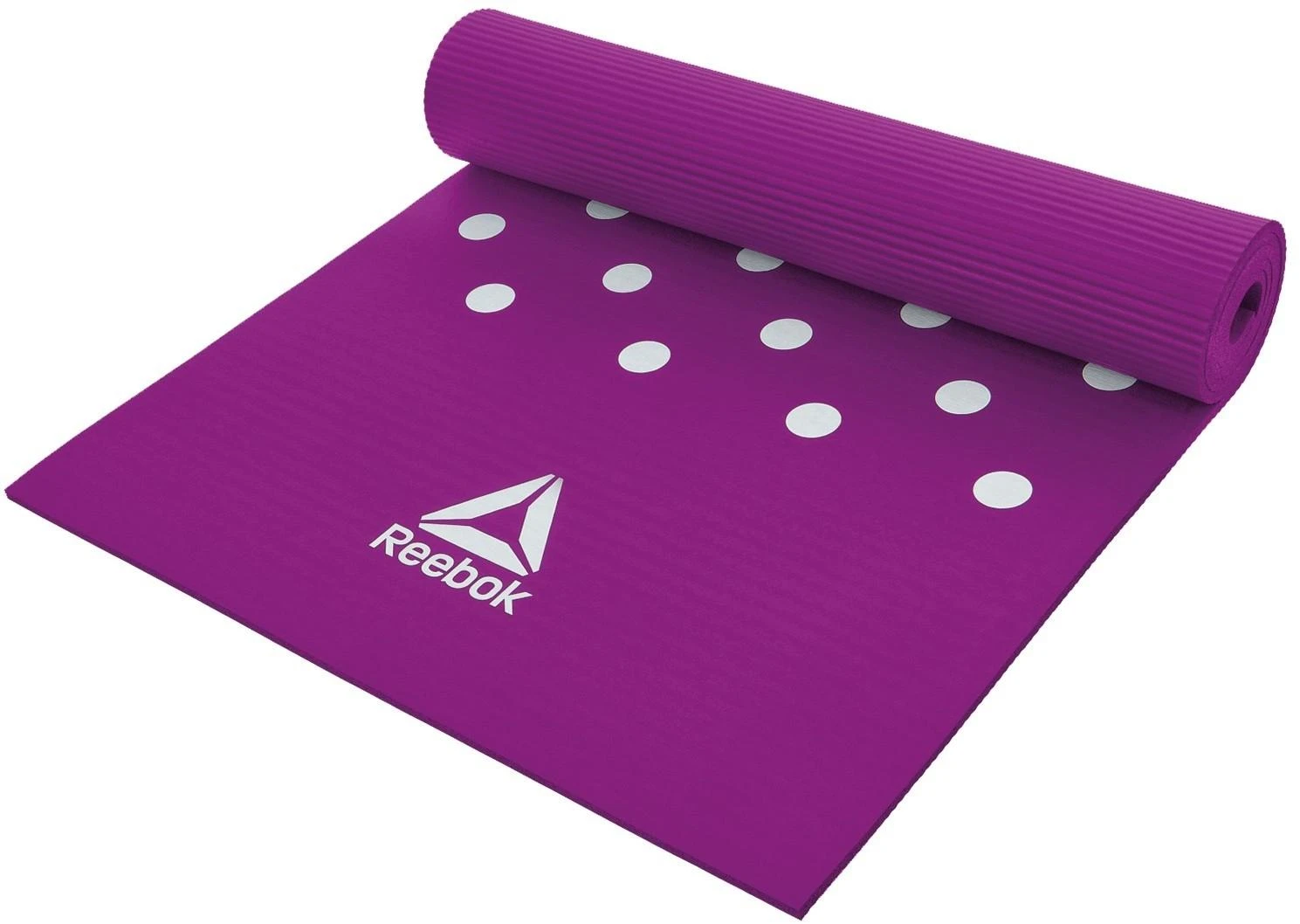 Treniruočių kilimėlis Reebok Spots 7 mm, violetinis