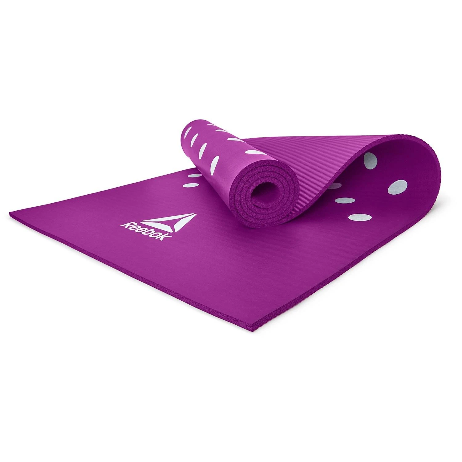 Treniruočių kilimėlis Reebok Spots 7 mm, violetinis
