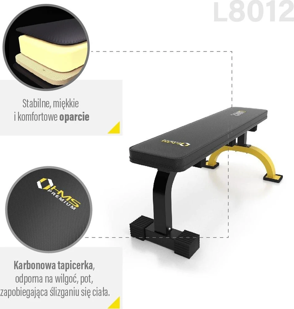 L8012 EXERCISE BENCH HMS PREMIUM