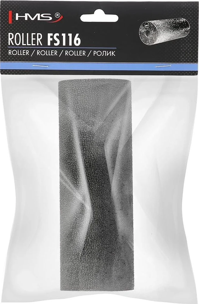 Treniruočių volas HMS FS116 juodas, 15cm