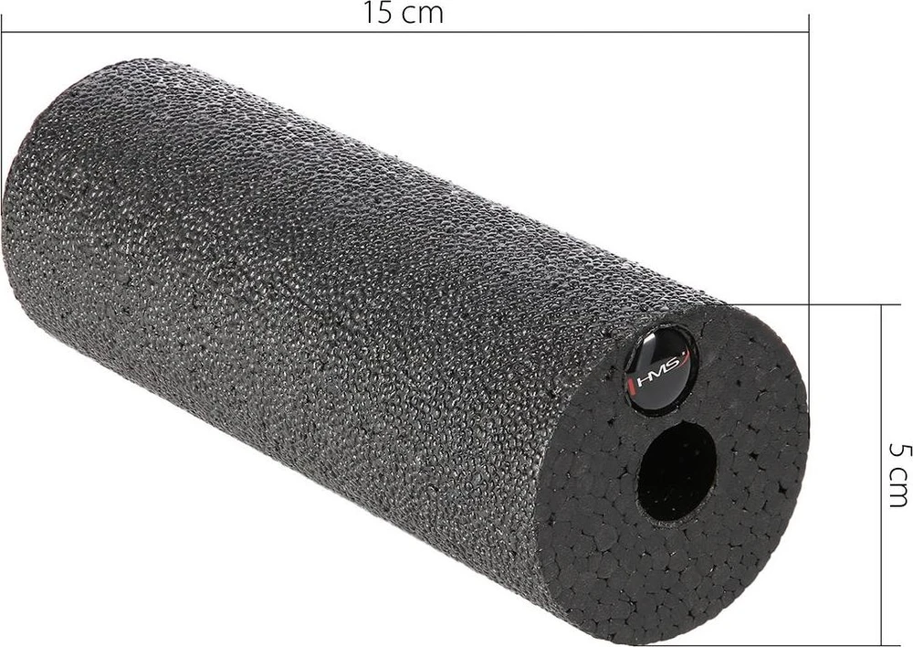 Treniruočių volas HMS FS116 juodas, 15cm