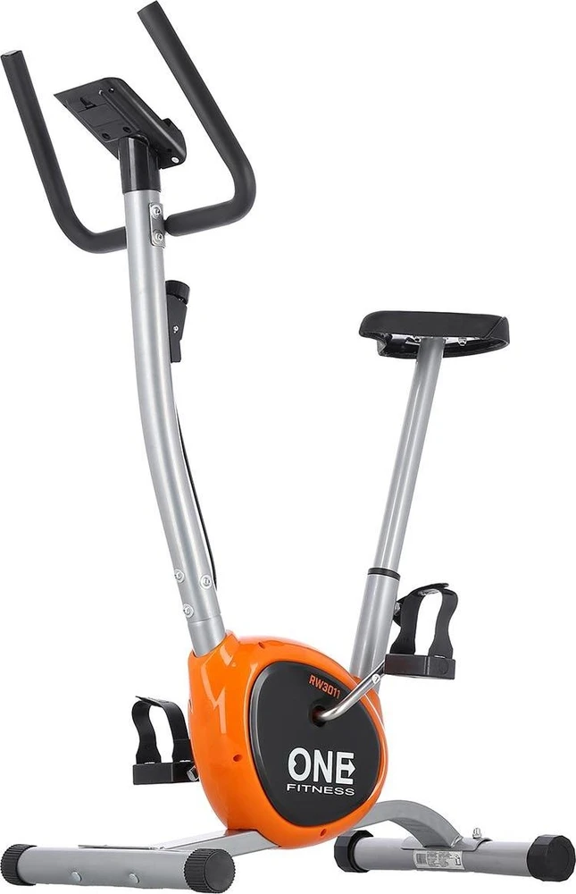 Dviratis treniruoklis One Fitness RW3011 sidabro spalvos-oranžinis