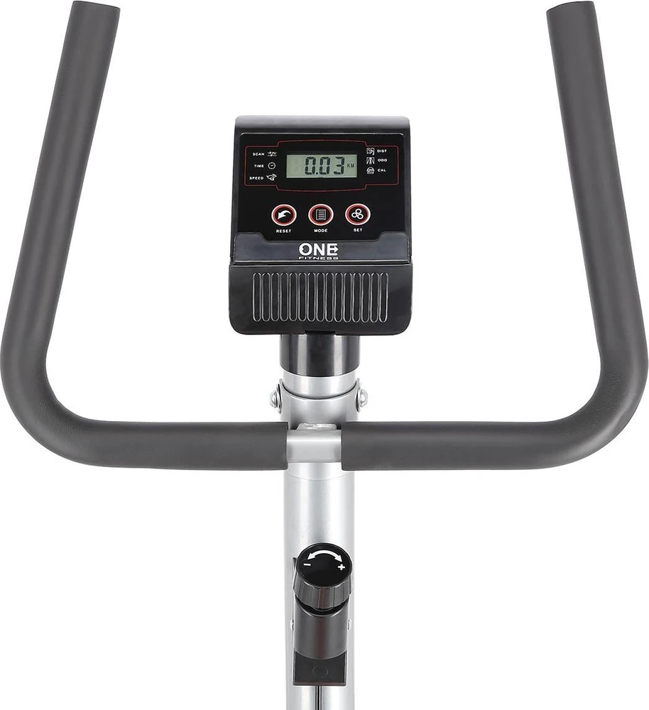 Dviratis treniruoklis One Fitness RW3011 sidabro spalvos-oranžinis