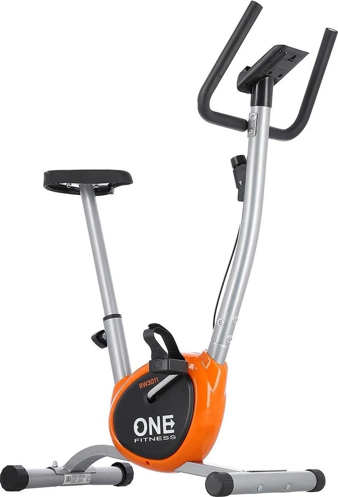 Dviratis treniruoklis One Fitness RW3011 sidabro spalvos-oranžinis