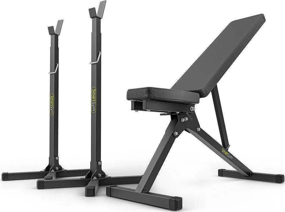Treniruoklių komplektas (treniruočių suoliukas + štangos stovas) SmartGym Fitness Accessories SG1