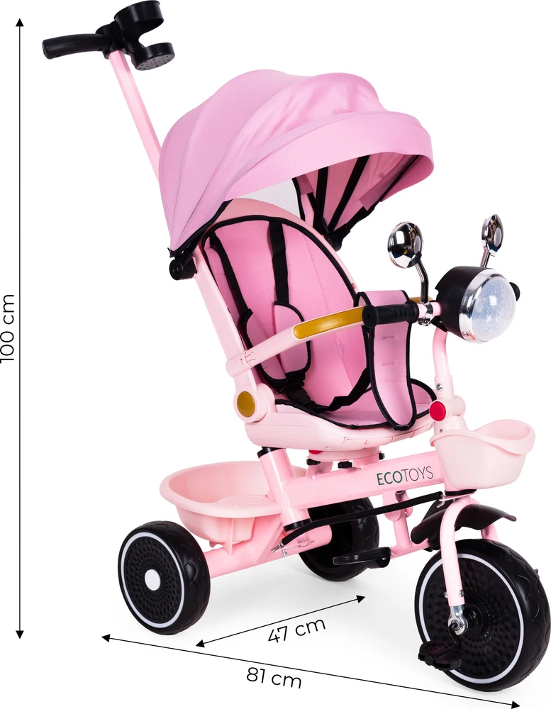 Triratukas vaikams ECOTOYS su pasukama sėdyne