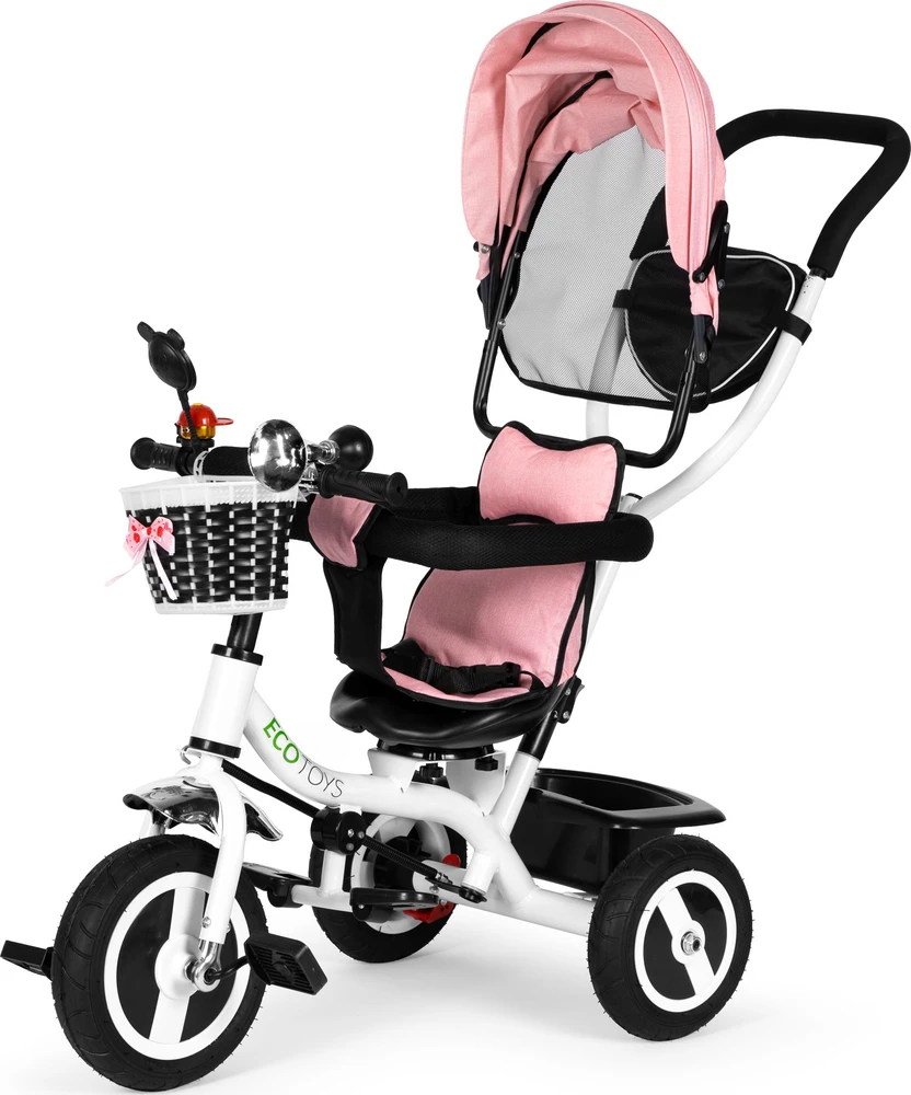 Ecotoys Triratukas Eco Toys, rožinis
