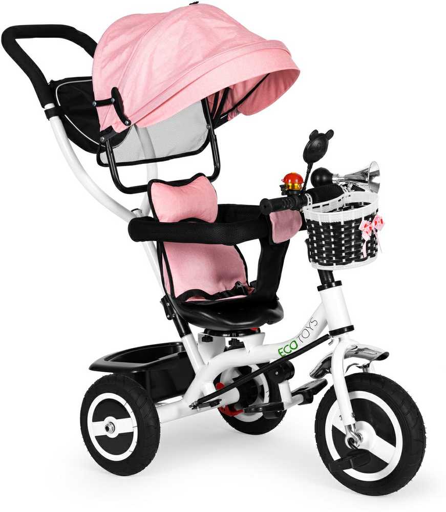 Ecotoys Triratukas Eco Toys, rožinis