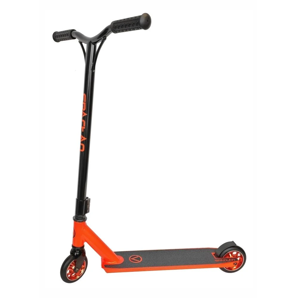 Triukinis paspirtukas su guoliais ABEC-7 Spartan Stunt (100 mm ratai) - Oranžinis