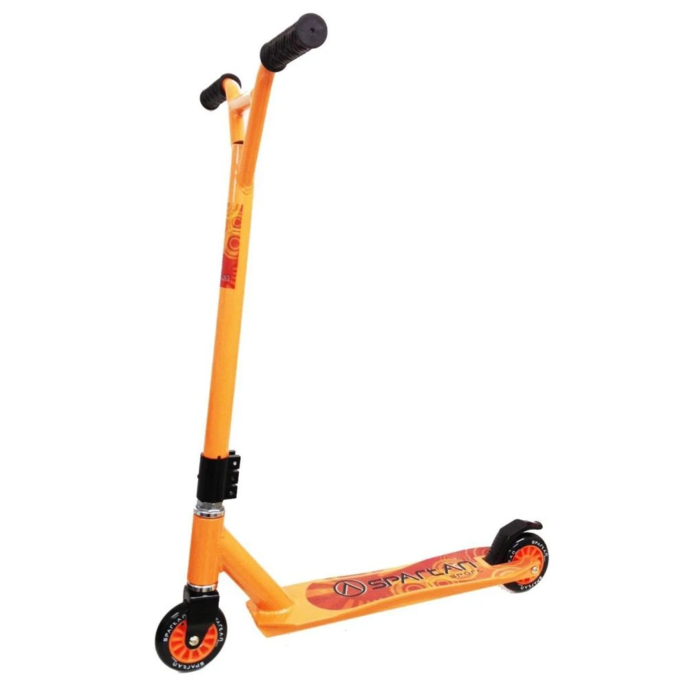 Triukinis paspirtukas su guoliais ABEC-7 Spartan Stunt (100 mm ratai) - Oranžinis