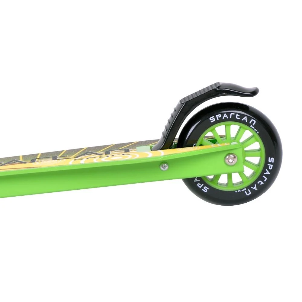 Triukinis paspirtukas su guoliais ABEC-7 Spartan Stunt (100 mm ratai) - Žalias