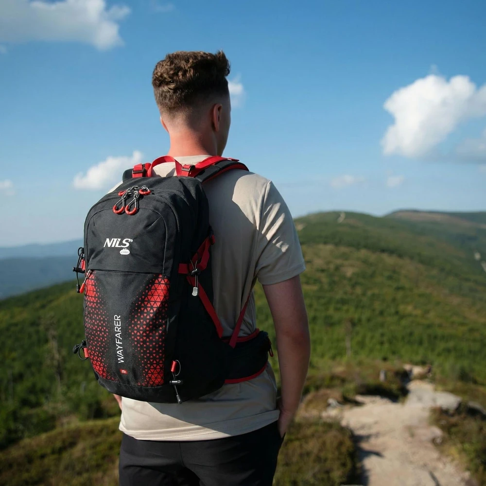 Turistinė kuprinė Nils Camp Wayfarer NC1925, raudona, 35 l