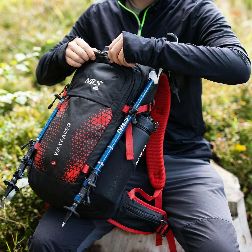 Turistinė kuprinė Nils Camp Wayfarer NC1925, raudona, 35 l