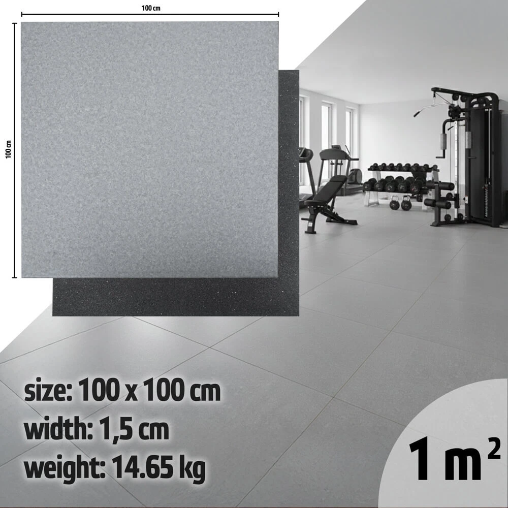 Tvirtas grindų kilimėlis inSPORTline Luxteko Flat 100 x 100 x 1,5 cm