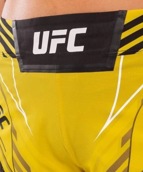 UFC Venum Authentic Fight Night moteriški MMA šortai, siauras kirpimas, geltoni