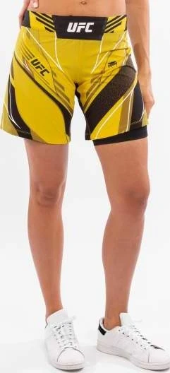 UFC Venum Authentic Fight Night moteriški šortai – Long Fit – geltoni