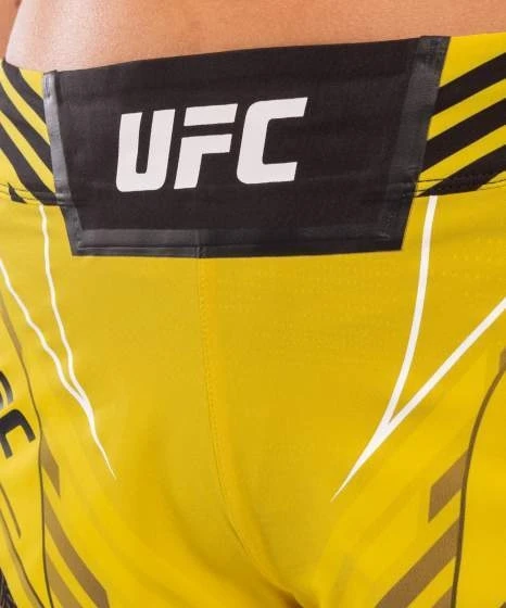 UFC Venum Authentic Fight Night moteriški MMA šortai, siauras kirpimas, geltoni