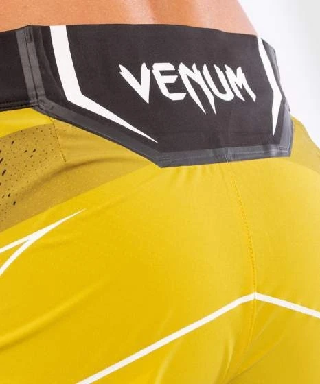 UFC Venum Authentic Fight Night moteriški MMA šortai, siauras kirpimas, geltoni