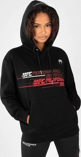 Vyriškas džemperis su gobtuvu UFC Venum Performance Institute 2.0, juodas/raudonas