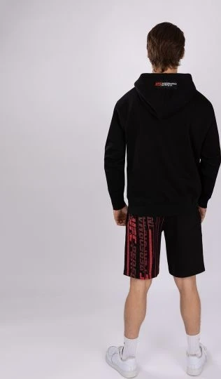 Vyriškas džemperis su gobtuvu UFC Venum Performance Institute 2.0, juodas/raudonas
