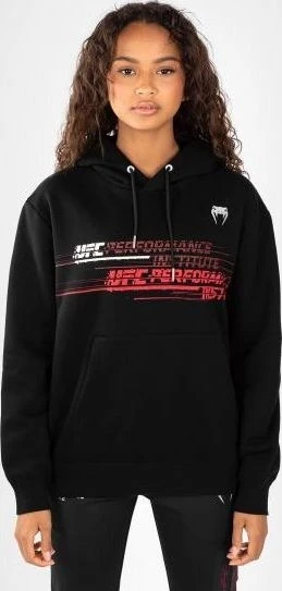 Vyriškas džemperis su gobtuvu UFC Venum Performance Institute 2.0, juodas/raudonas