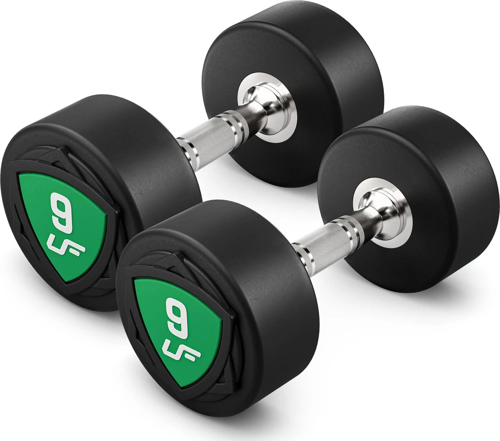 UpForm poliuretaninių hantelių rinkinys 1–10 kg (žingsnis 1kg), 110 kg