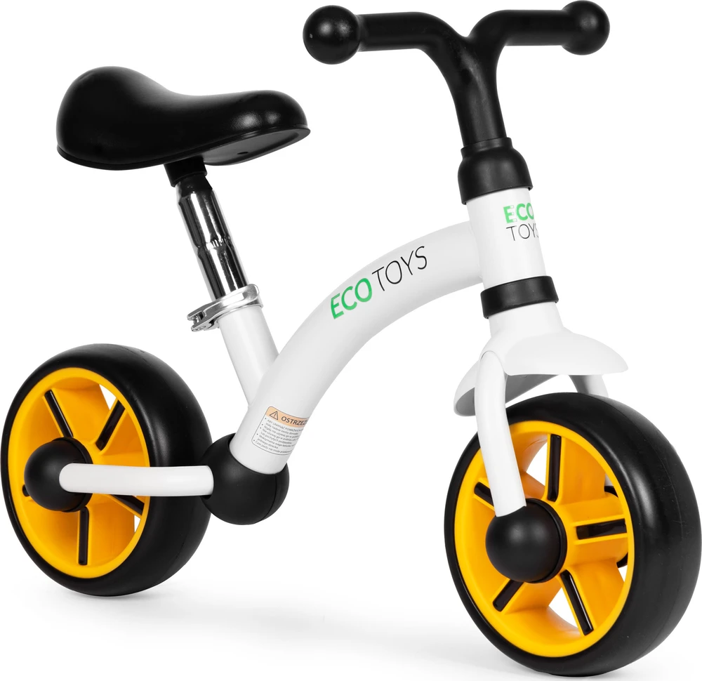 Vaikiškas krosinis dviratis EVA ratai reguliuojama sėdynė juodas ECOTOYS