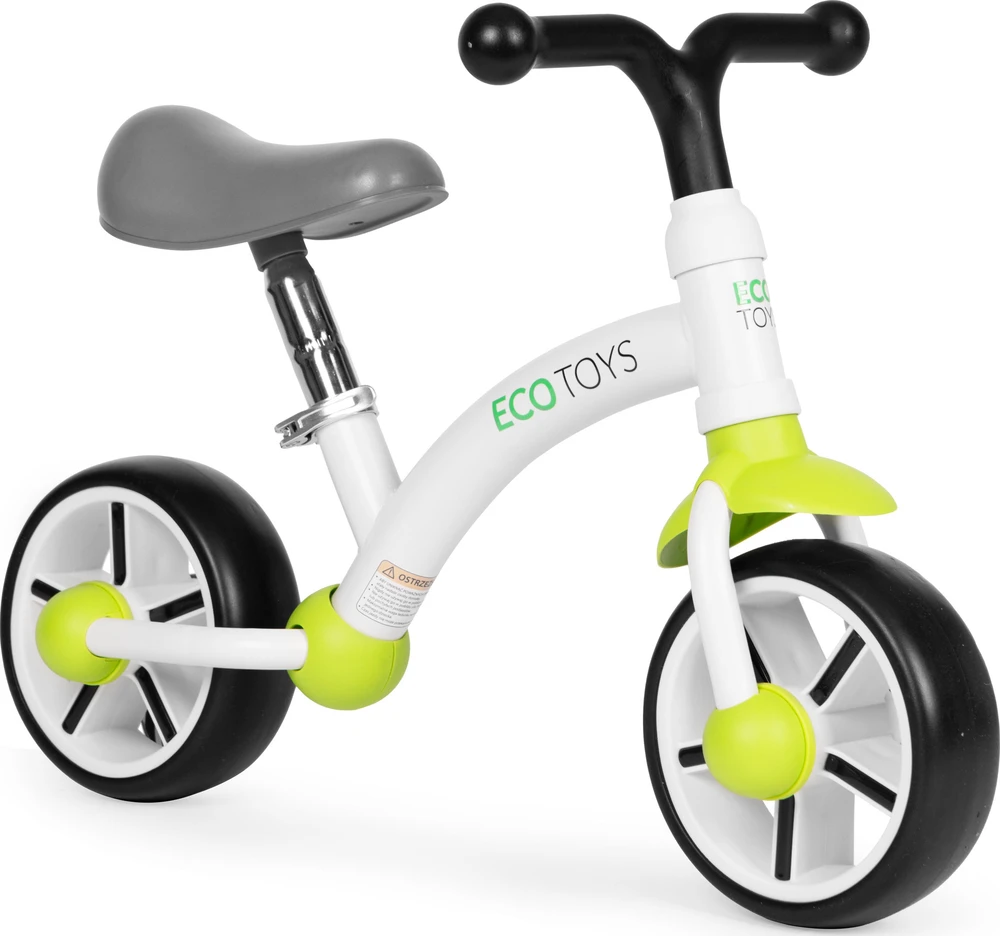 Vaikiškas balansinis dviratis EVA ratais ir reguliuojama sėdyne, žalias ECOTOYS