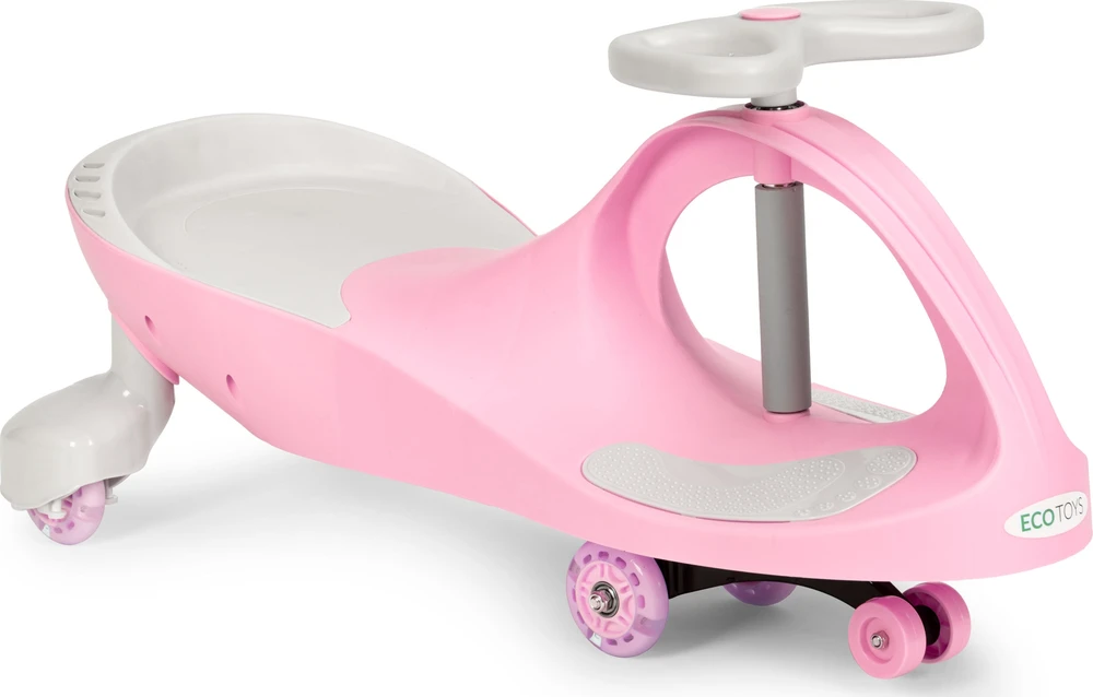 Vaikiškas mašinėlė su LED ratais rožinis ECOTOYS