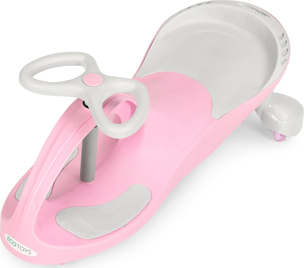 Vaikiškas mašinėlė su LED ratais rožinis ECOTOYS
