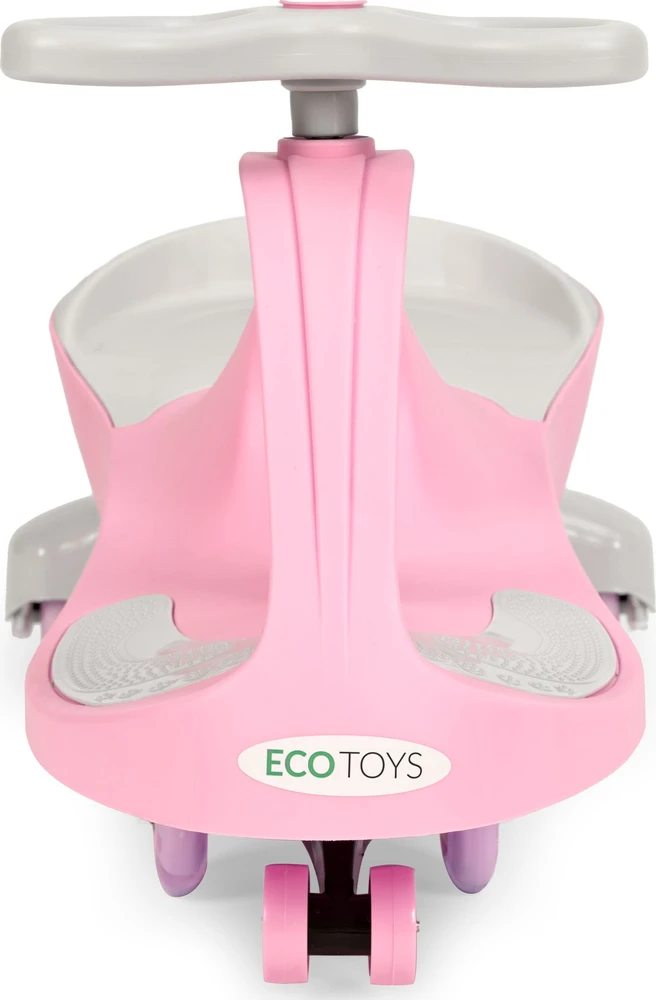 Vaikiškas mašinėlė su LED ratais rožinis ECOTOYS