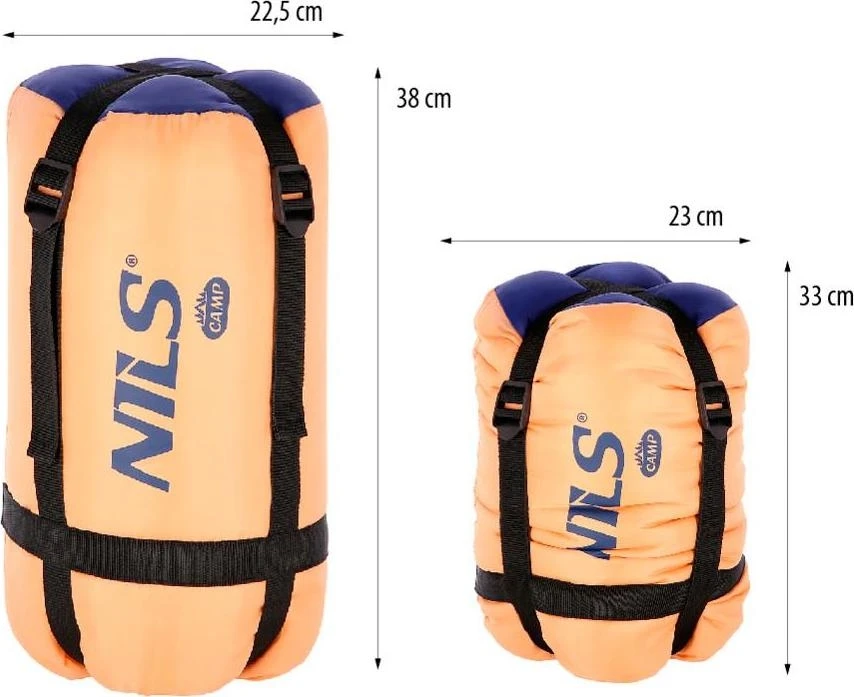 NC2007 Oranžinis SLEEPING BAG JUNIOR NILS CAMP