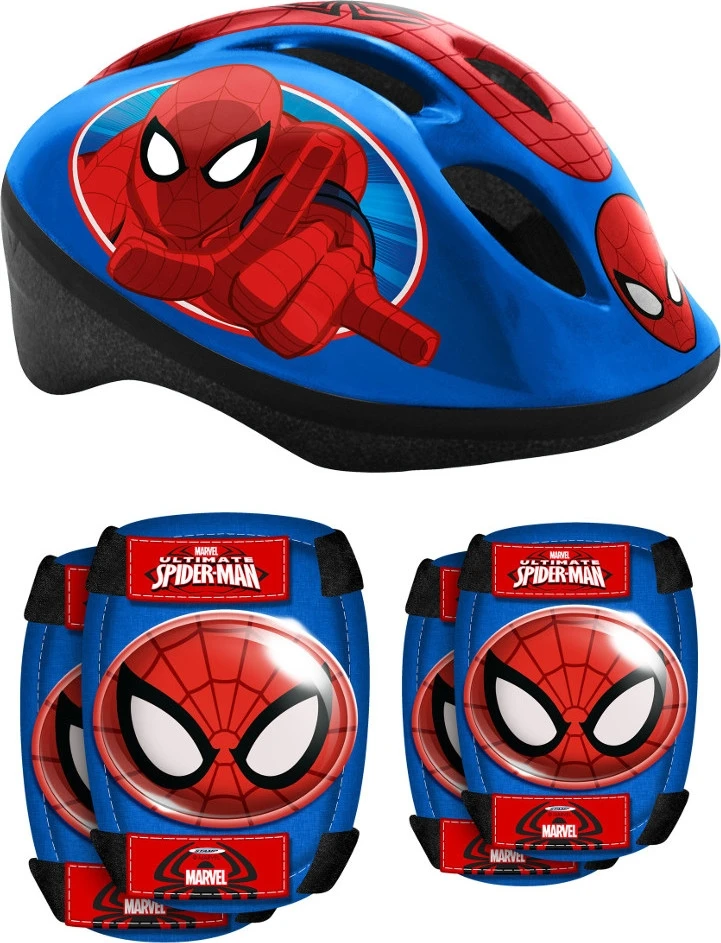 Metausta Children’s Helmet + Protectors Set Spiderman