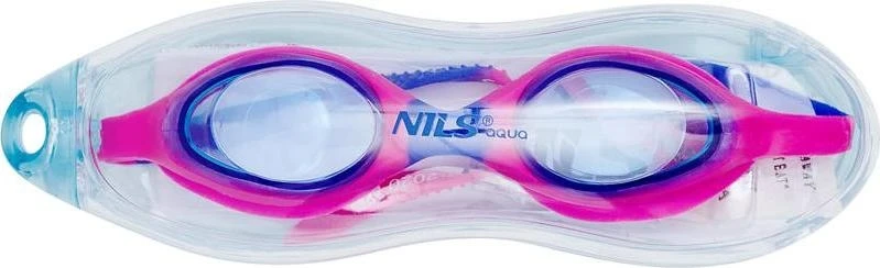 Nils Extreme Vaikiški plaukimo akiniai NQG170AF rožiniai/mėlyni Nils Aqua