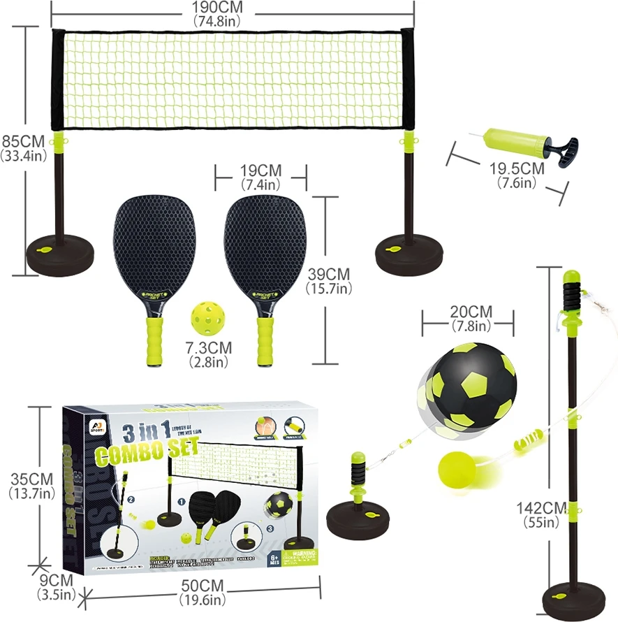 Vaikiškas 3 ir 1 žaidimų rinkinys inSPORTline CS190