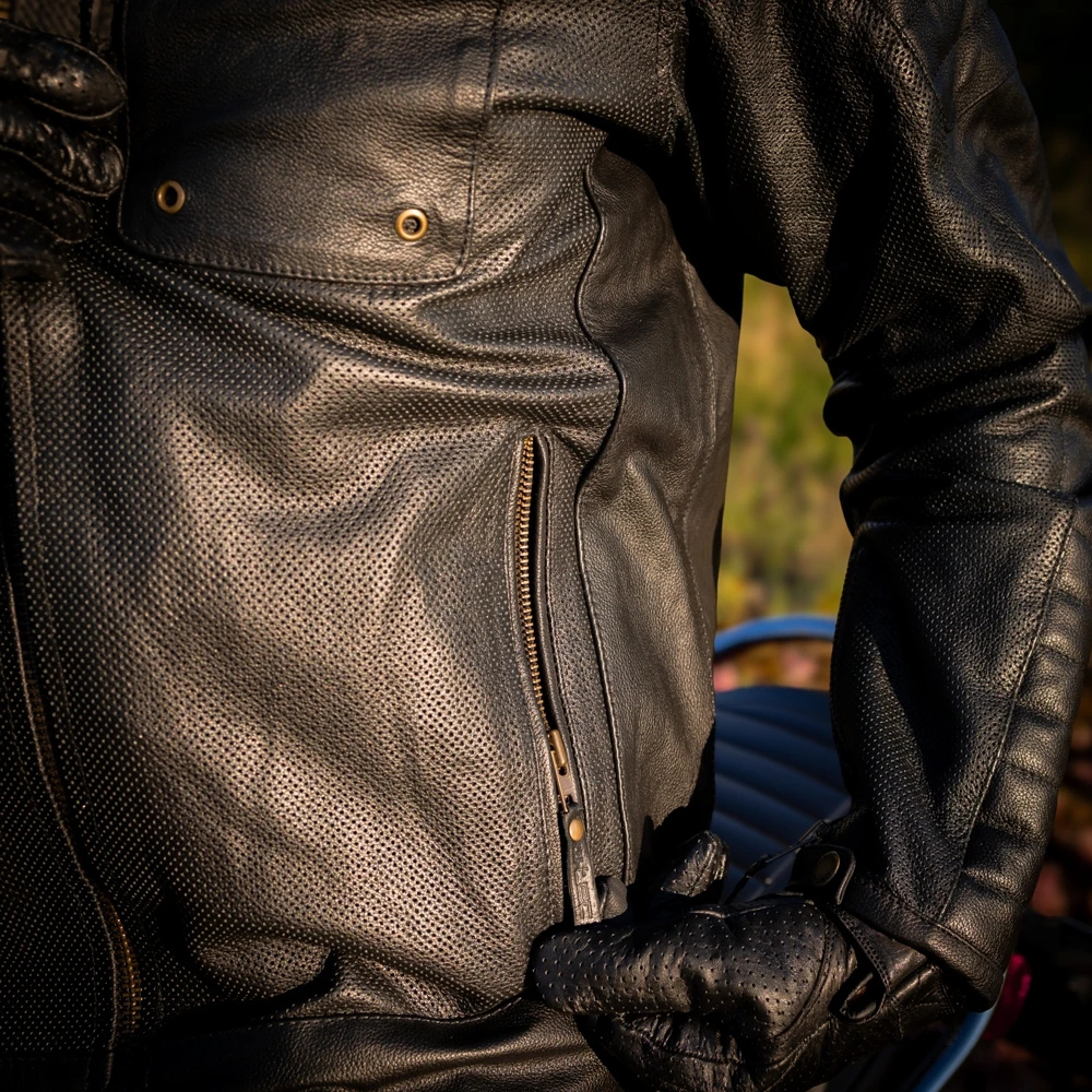 Vasarinė odinė moto striukė W-TEC Gradac