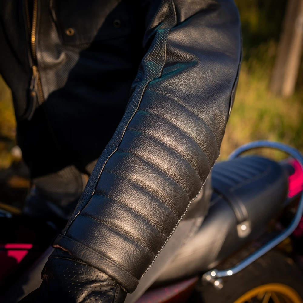 Vasarinė odinė moto striukė W-TEC Gradac