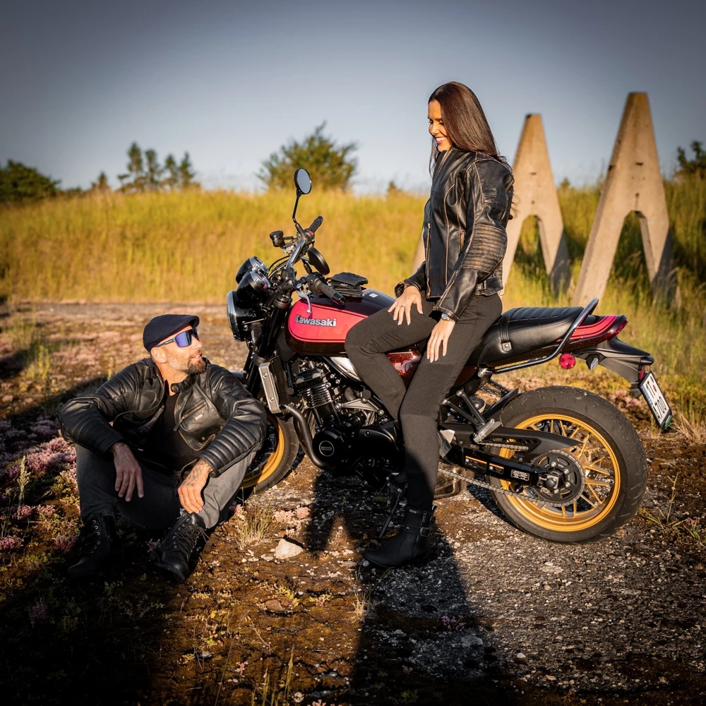 Vasarinė odinė moto striukė W-TEC Gradac