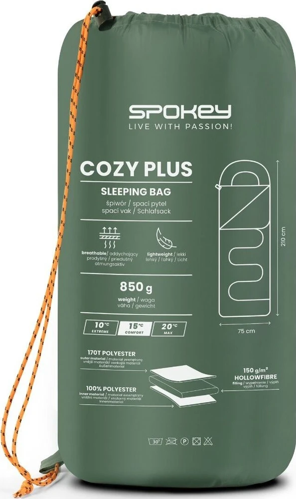 Vasarinis vokelio tipo miegmaišis Spokey COZY PLUS