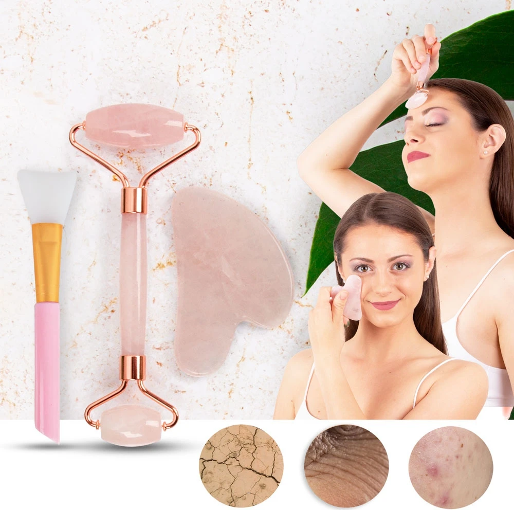 Veido volelis ir Gua Sha rinkinys inSPORTline Rosado Pro