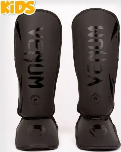 Venum Challenger Kids blauzdų apsaugos, juodos