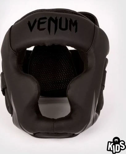 Venum Challenger vaikiškas apsauginis šalmas Juodas/Juodas
