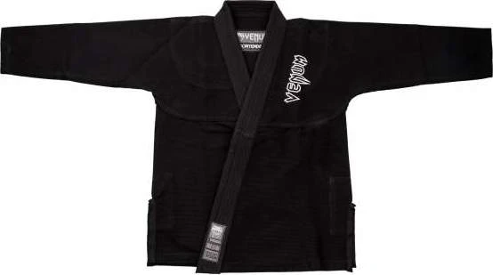 Venum Contender vaikiškas BJJ kimono (su nemokamu baltu diržu) – juodas