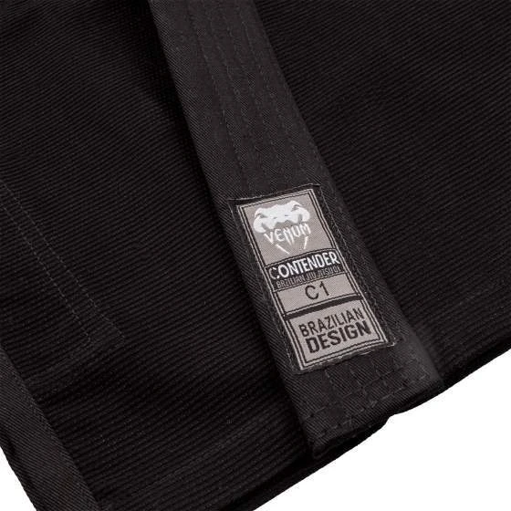 Venum Contender vaikiškas BJJ kimono (su nemokamu baltu diržu) – juodas