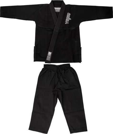 Venum Contender Kids BJJ Gi (Free baltas belt included) - Juodas