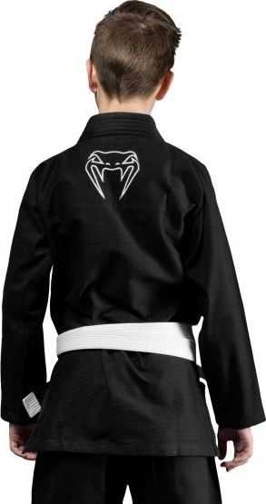 Venum Contender vaikiškas BJJ kimono (su nemokamu baltu diržu) – juodas